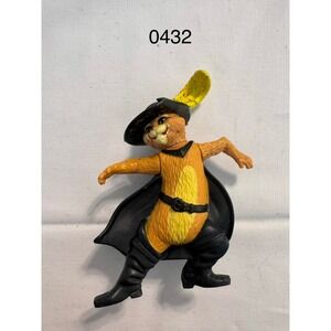 Vintage Puss in Boots Shrek Figure DreamWorks Orange Cat Toy Collectible 0432